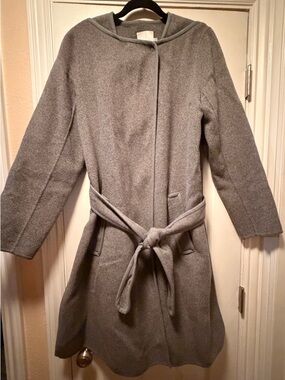 Vince Gray Tie-Waist Coat